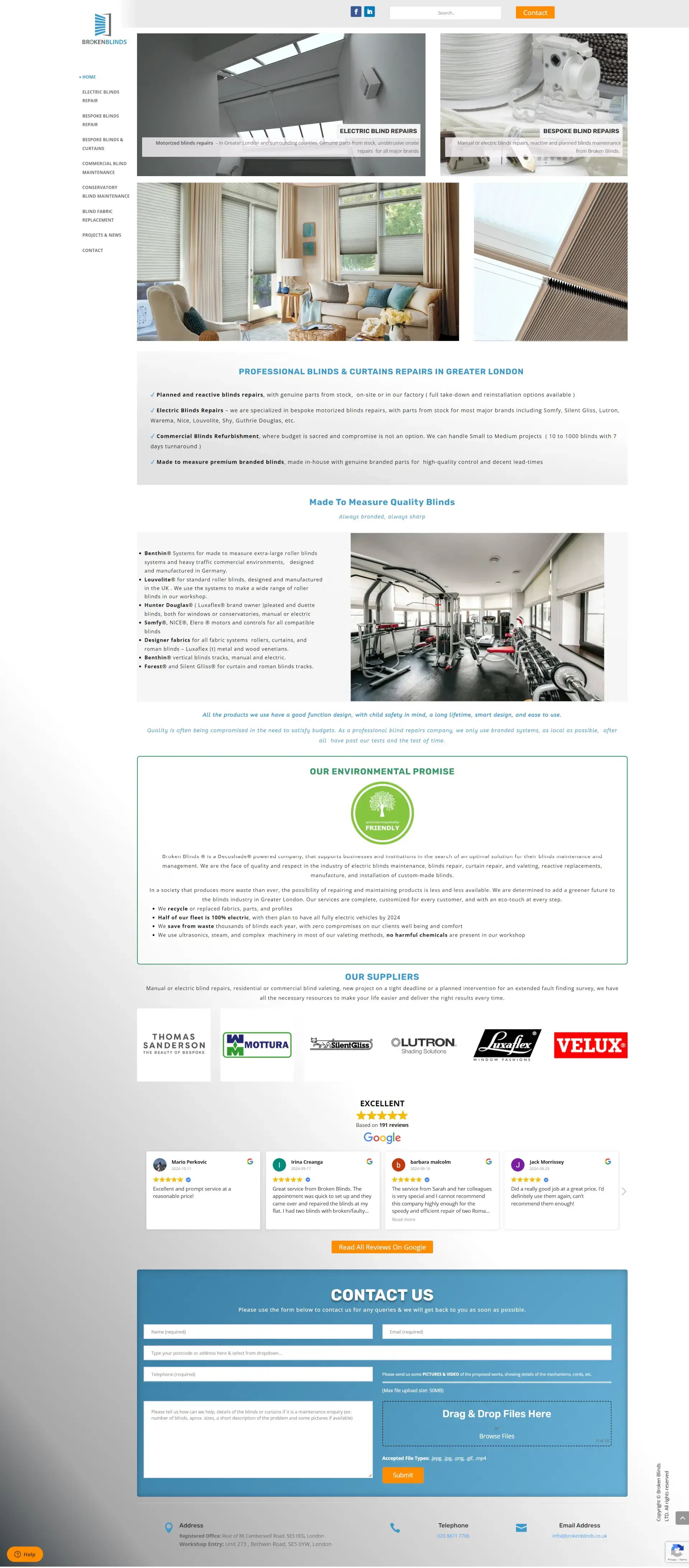 Homepage of Broken Blinds