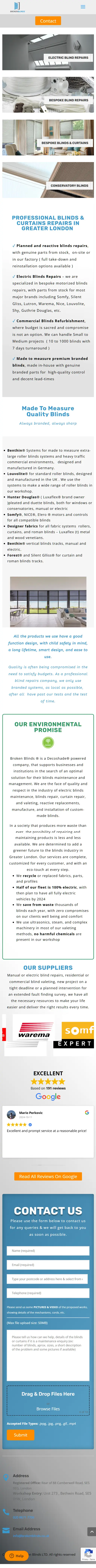 Homepage of Broken Blinds