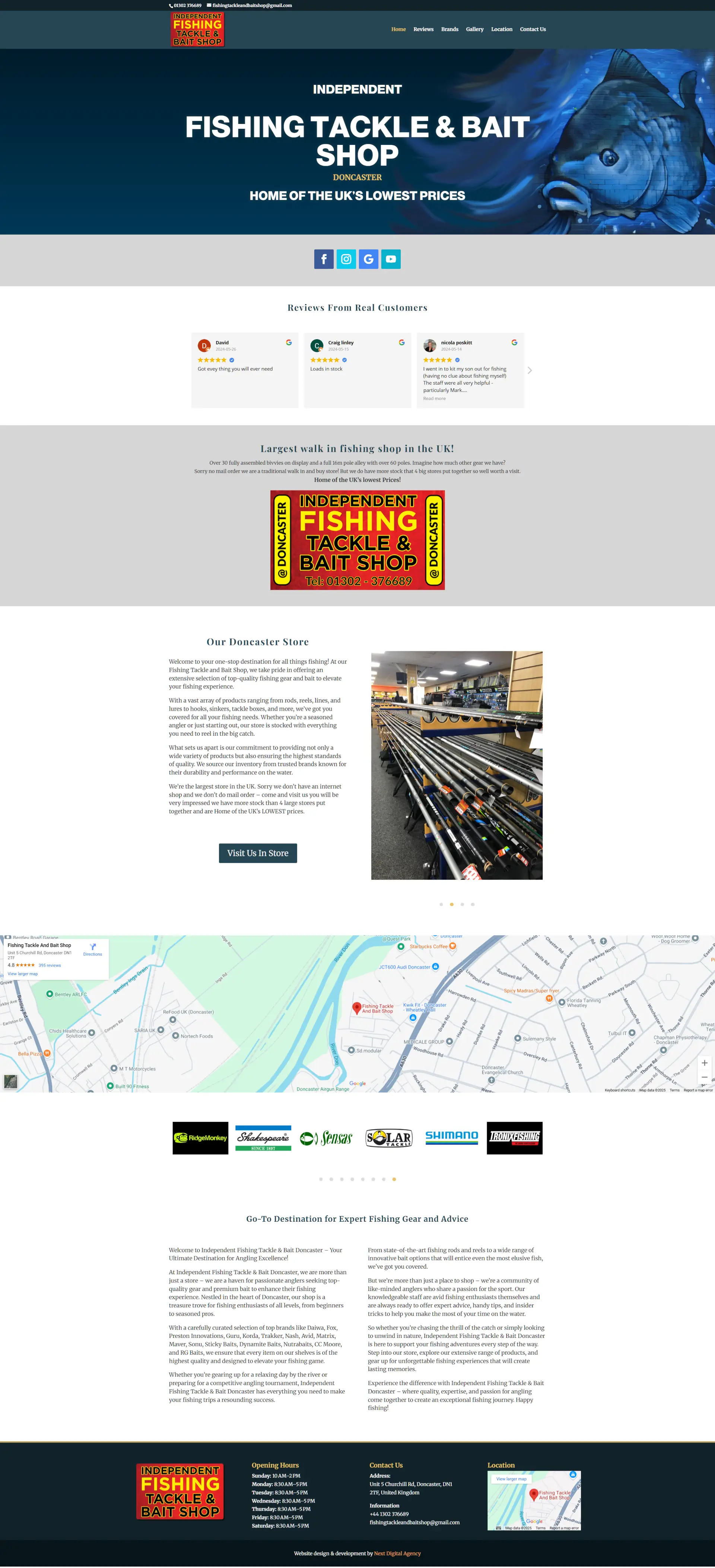 Homepage of Fishing Tackle and Bait