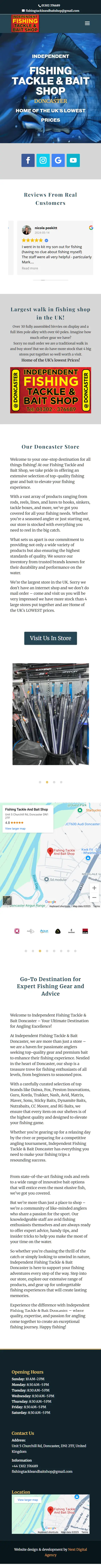 Homepage of Fishing Tackle and Bait