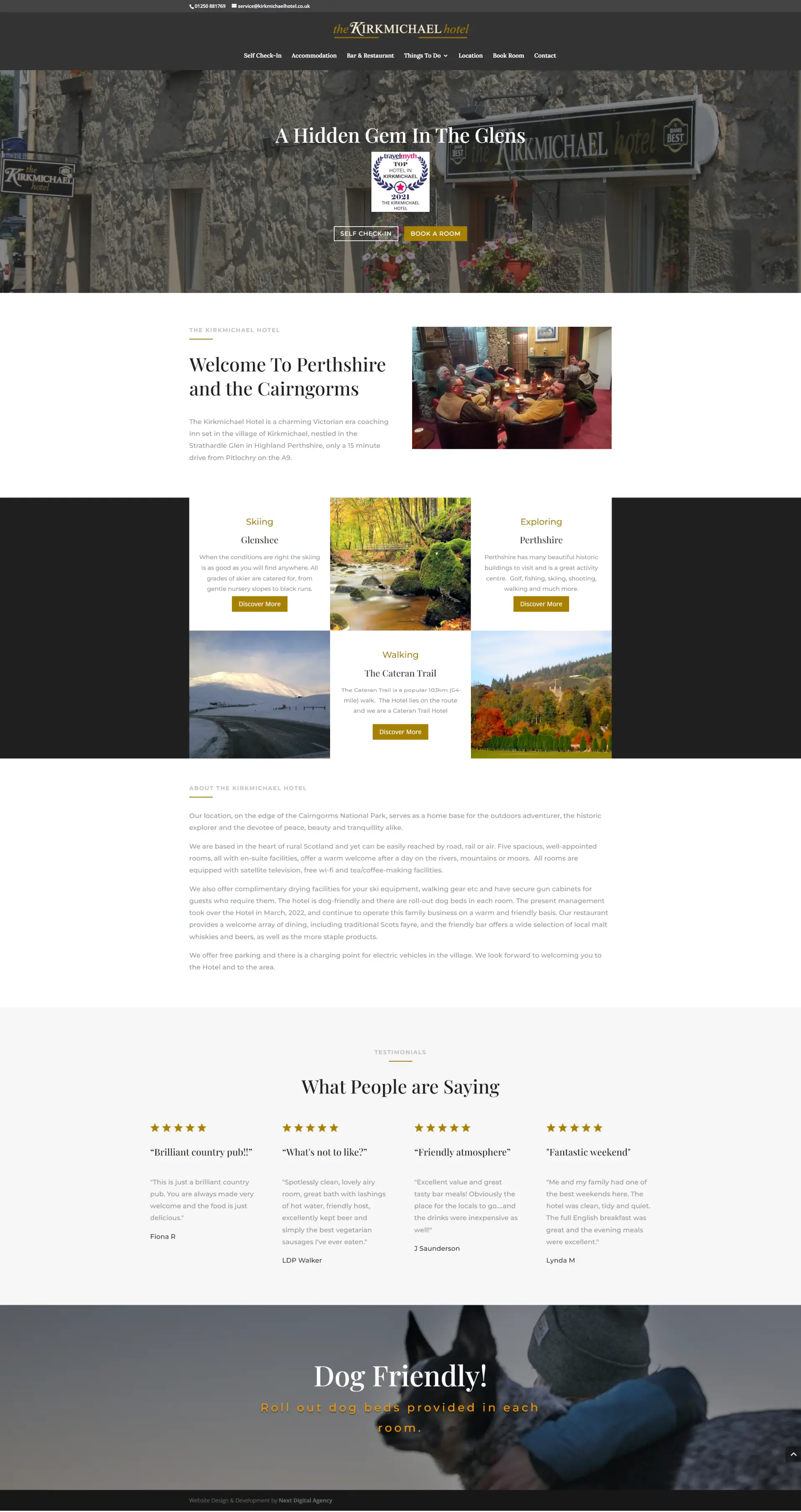 Homepage of Kirkmichael Hotel