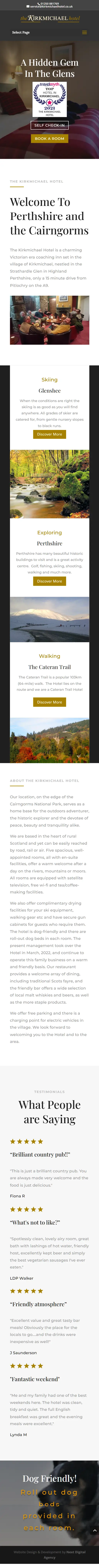 Homepage of Kirkmichael Hotel