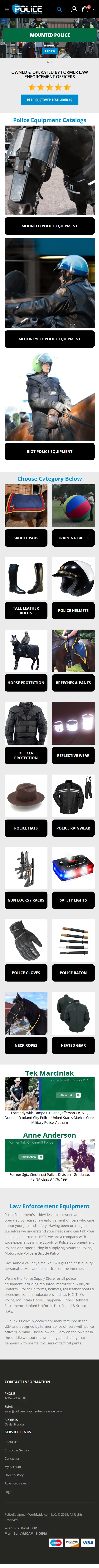Homepage of Police Equipment Worldwide